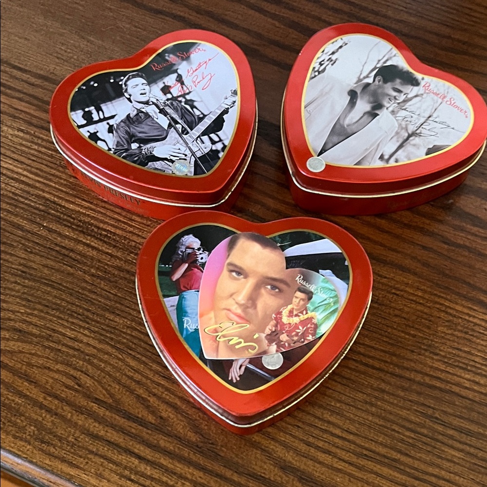 Heart-Shaped Elvis Presley Tin Set